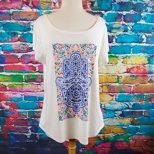 Lucky Brand NWT Size XL hand print Tee